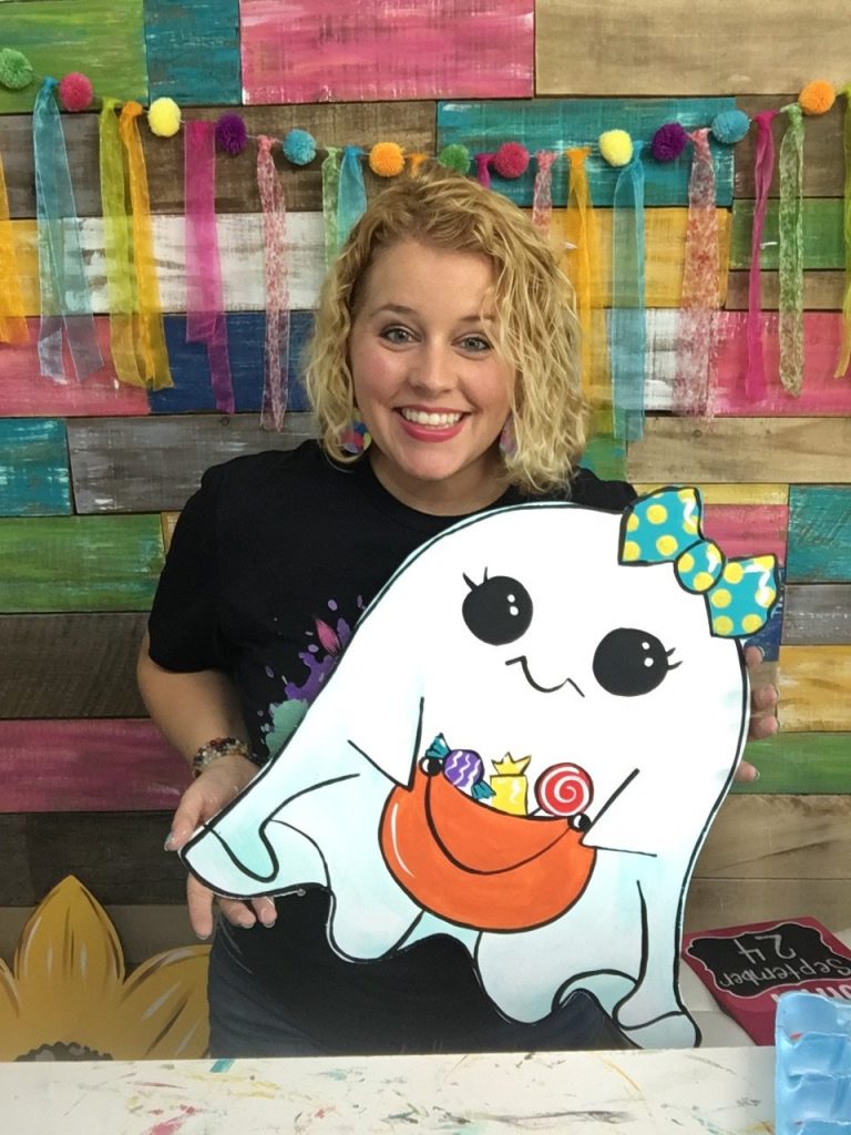 Tamara with Cute Painted Halloween Ghost