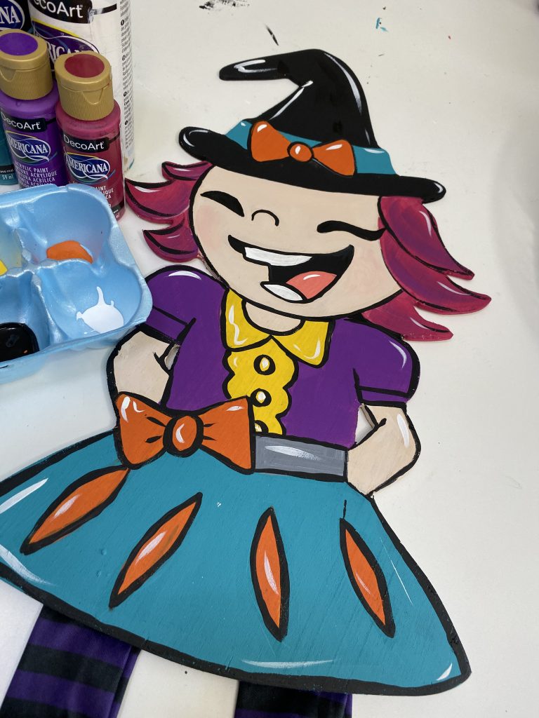 Painted Witch Halloween Door Hanger by Southern ADOORnments