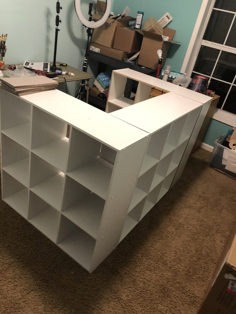 Easy DIY Craft Room Desk Island Project