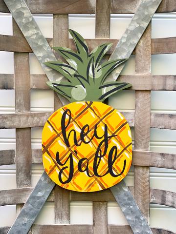 hey y'all painted pineapple