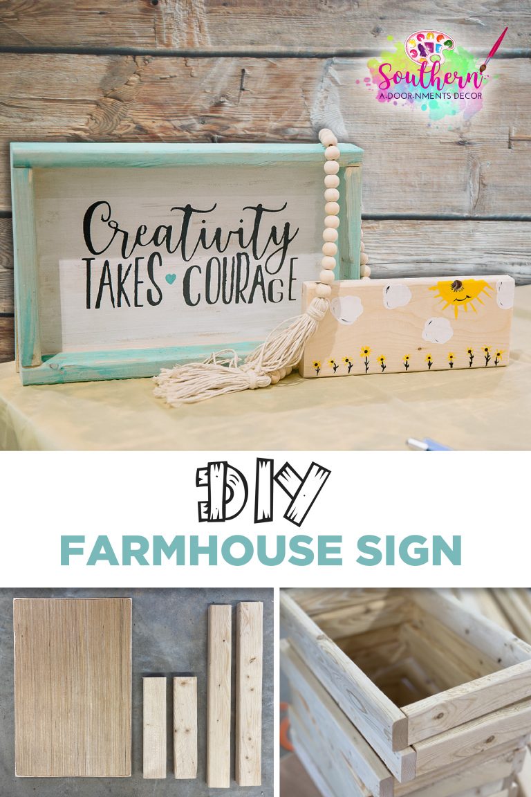 How to Build a DIY Painted Farmhouse Wooden Sign for Wall