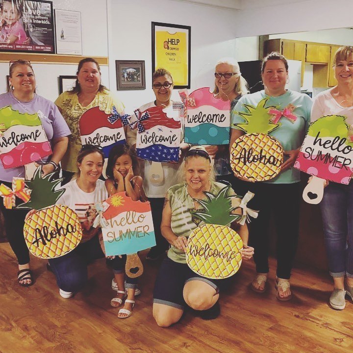 Paint Party Summer Pineapple Popsicle with Southern A-DOOR-nments