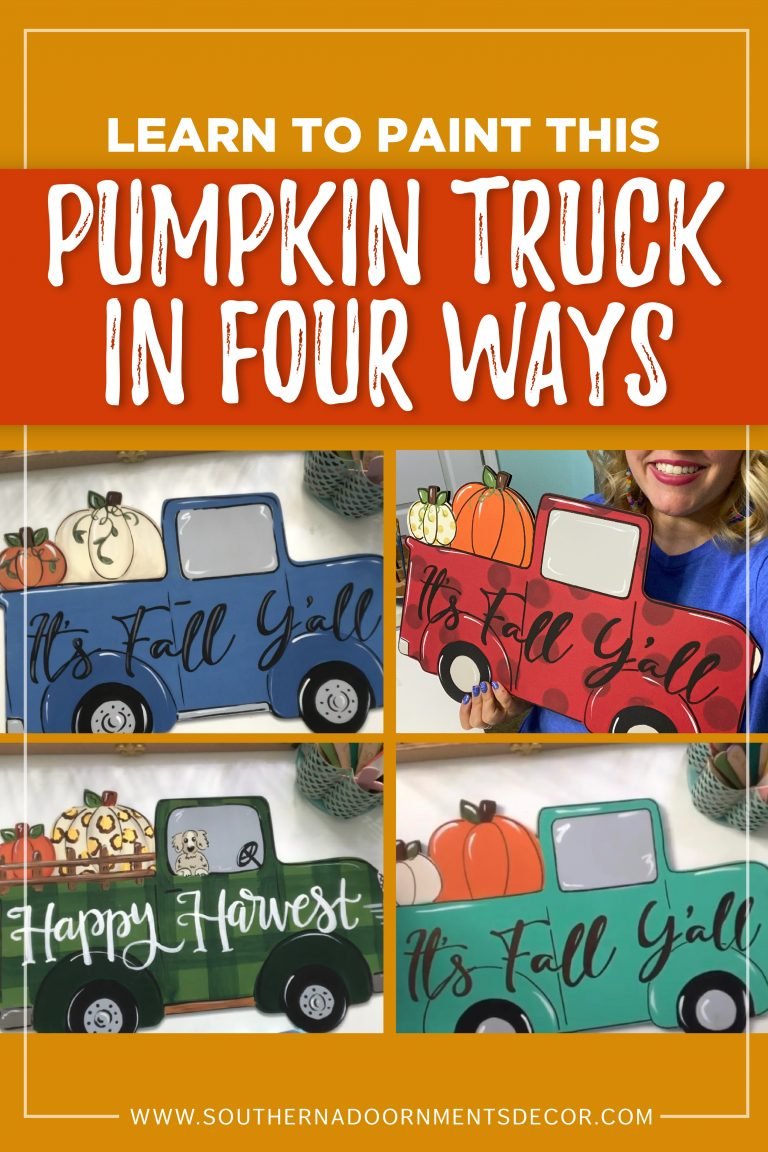 Learn to paint Vintage Pumpkin truck four ways