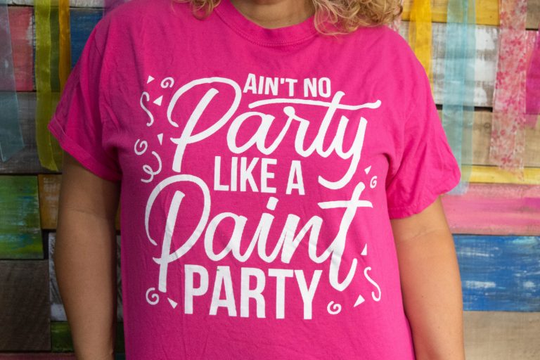 The Ain't No Party Like a Paint Party Shirt Pink