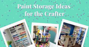 three different ways to store paint on a teal background