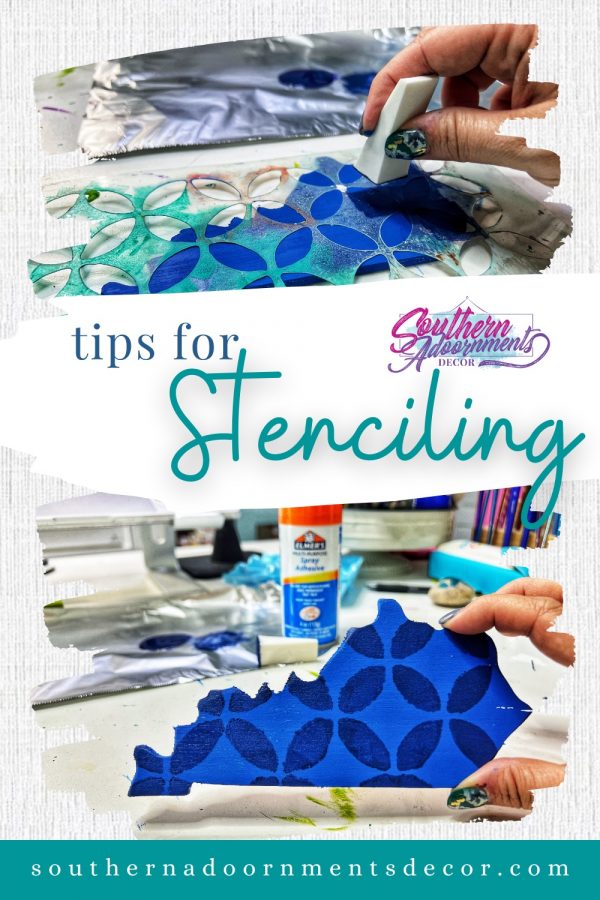 how to paint with a stencil image for pinterest