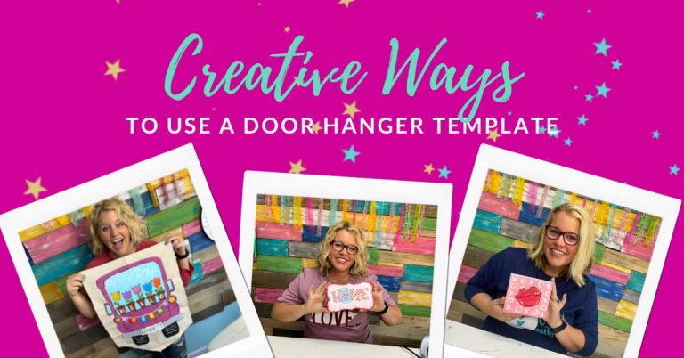Projects made with a door hanger template