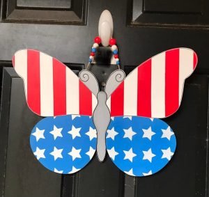 Patriotic Butterfly Door Hanger