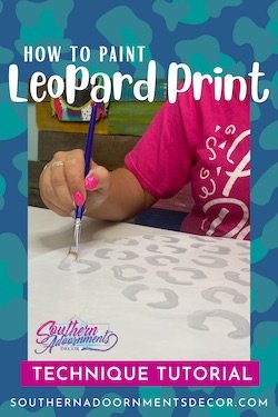 Tamara painting leopard print
