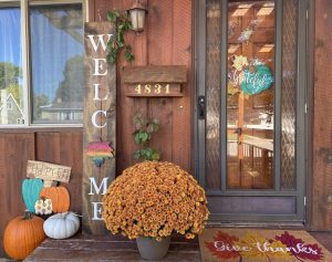 fall themed porch