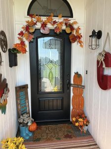 Fall themed porch